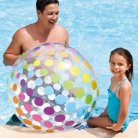 Intex Jumbo Inflatable Glossy Big Polka-Dot Colorful Giant Beach Ball | 59065EP   554312075